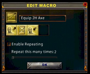 ultima razor assign hotkey to macro